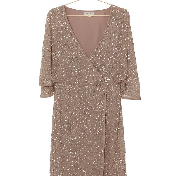 Asos Maya Deluxe Blush Sequin Dress -- Size 8 - Picture 1 of 6